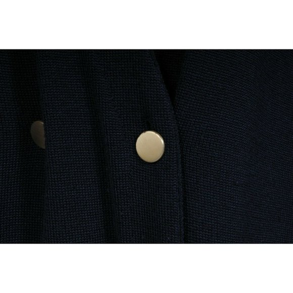 Chloe Black V Neck Wool Double Breasted Gold Button Jumpsuit Romper XS - Picture 7 of 12